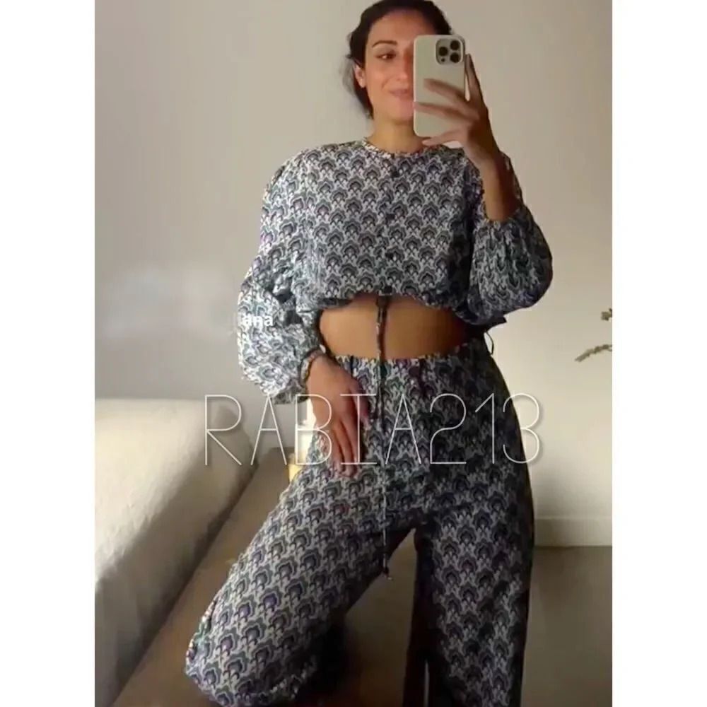 ZARA PRINTED COTTON TOP - Picture 4 of 15